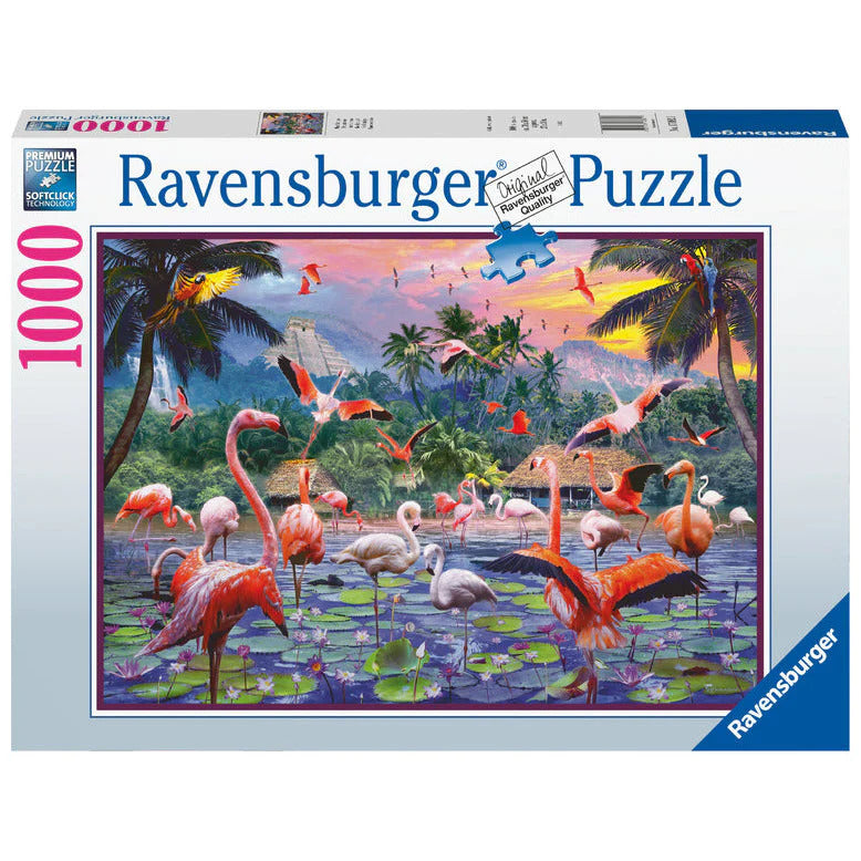 Ravensburger - Pink Flamingos 1000 Piece Jigsaw - Good Games