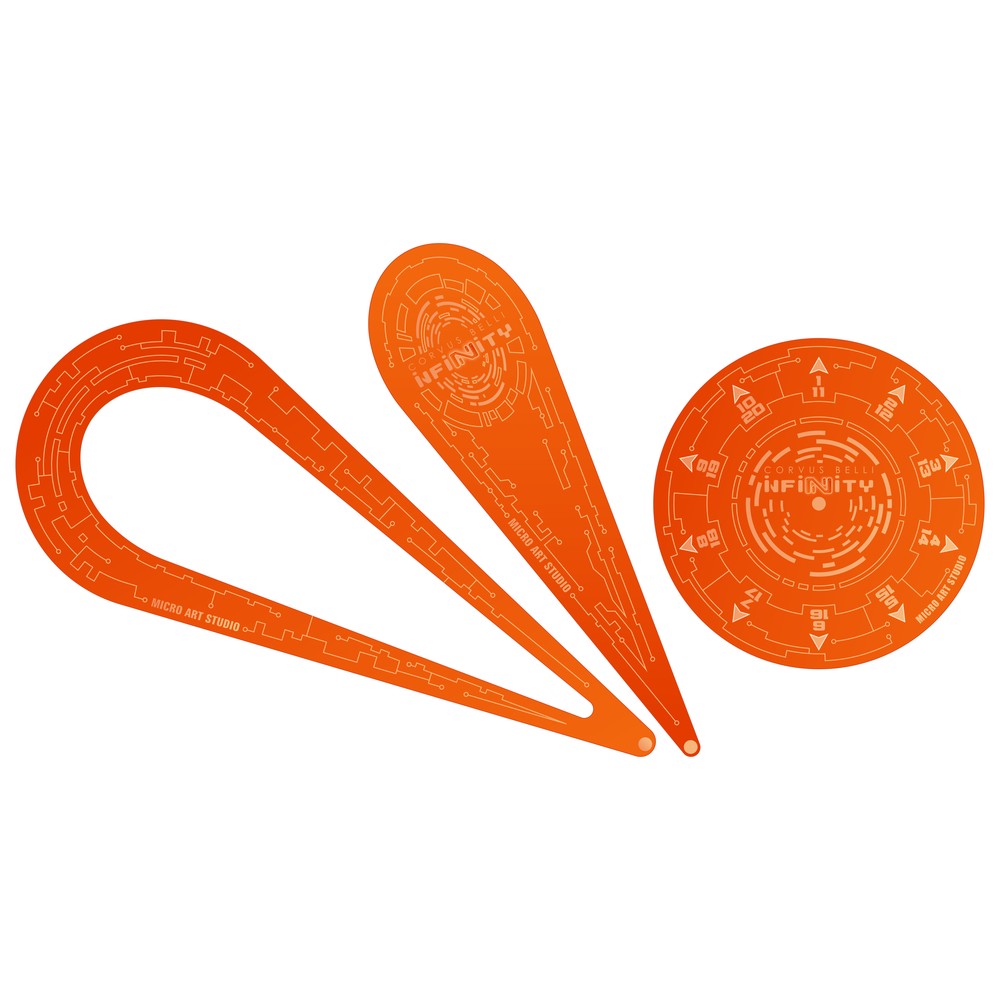 Micro Art Studio - Infinity Accessories - Infinity Templates N5 Fluo Orange - 3 Pieces