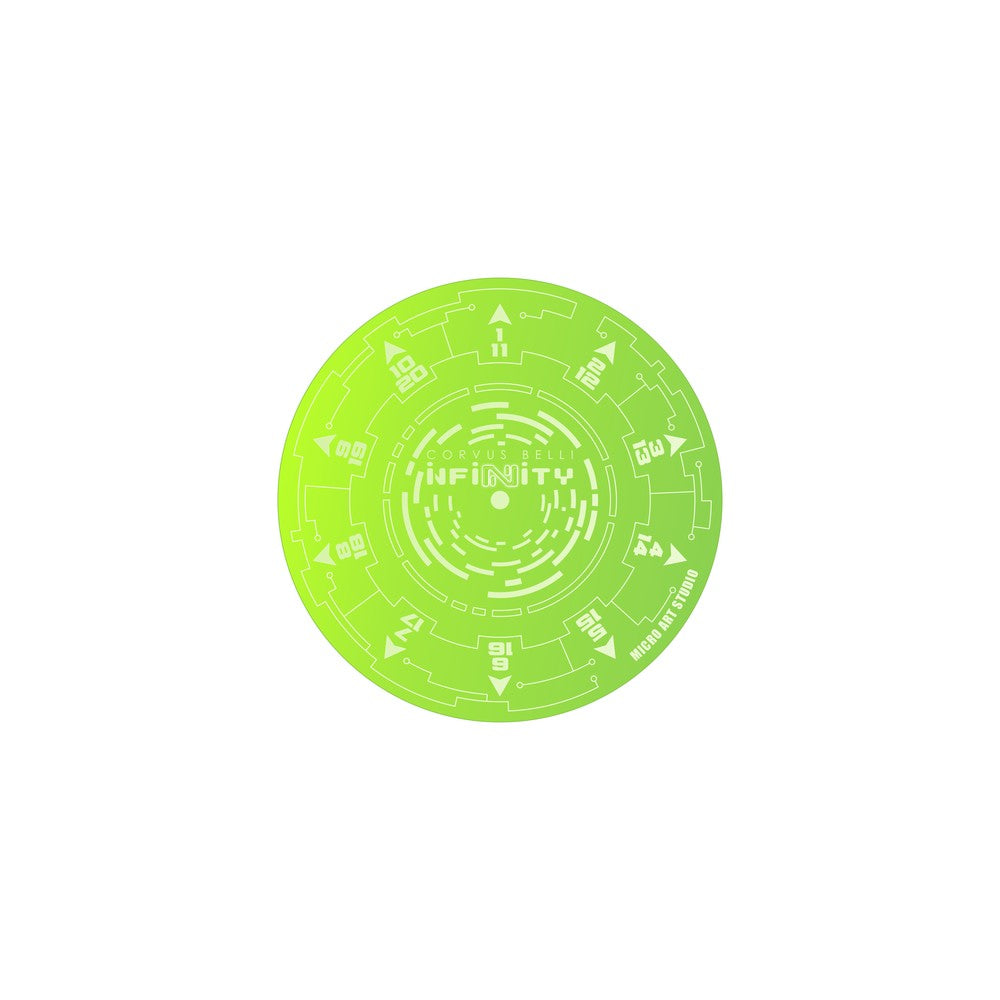 Micro Art Studio - Infinity Accessories - Infinity Circular Blast Template N5 Fluro Green
