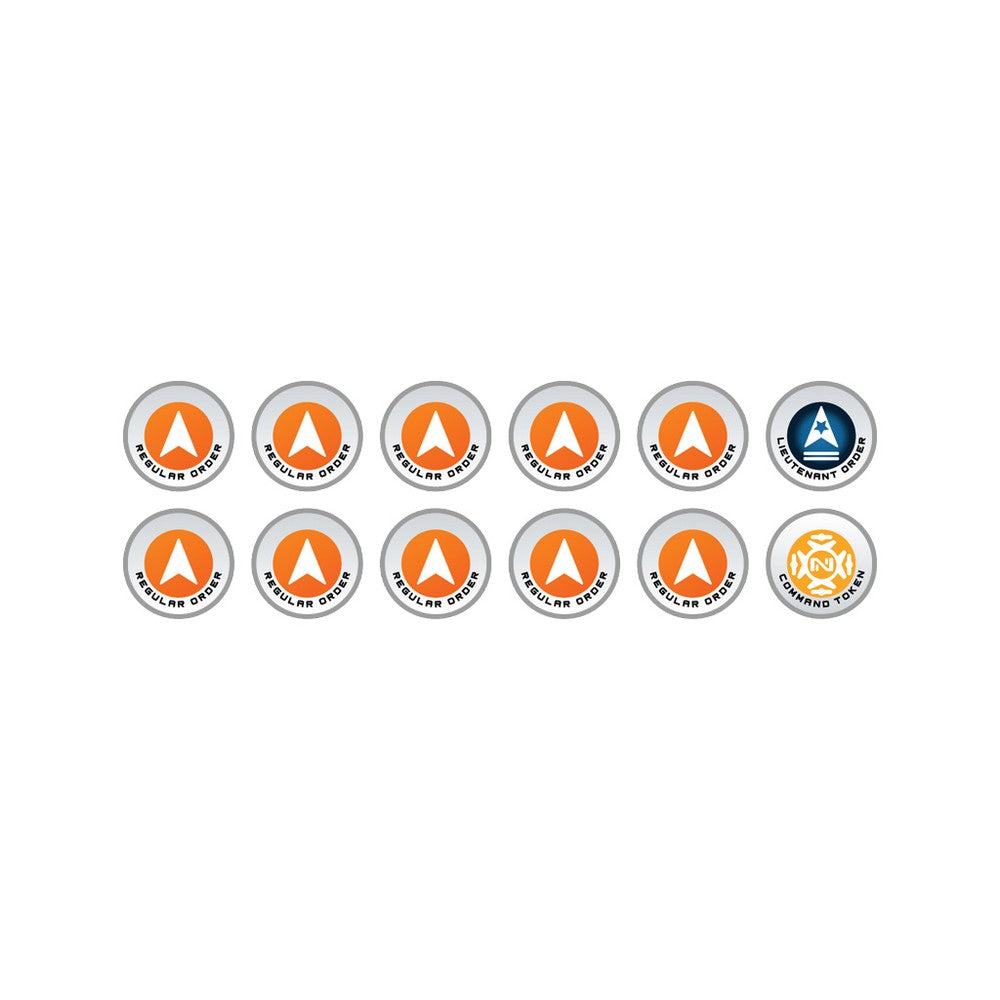 Micro Art Studio - Infinity Token Sets - N4 Infinity Tokens Regular Orders Orange - 12 Pieces
