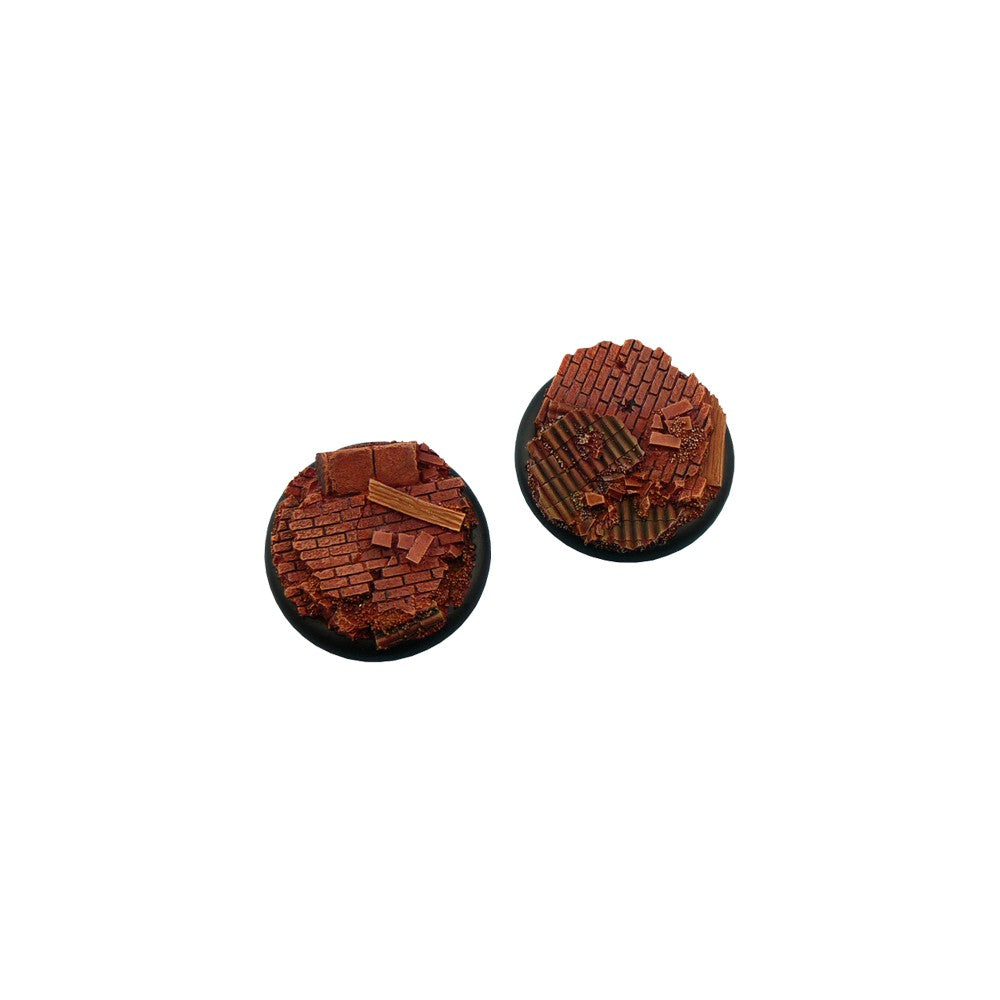 Micro Art Studio - Resin Wide Lip Round Bases - Old Factory Bases - Round 50mm