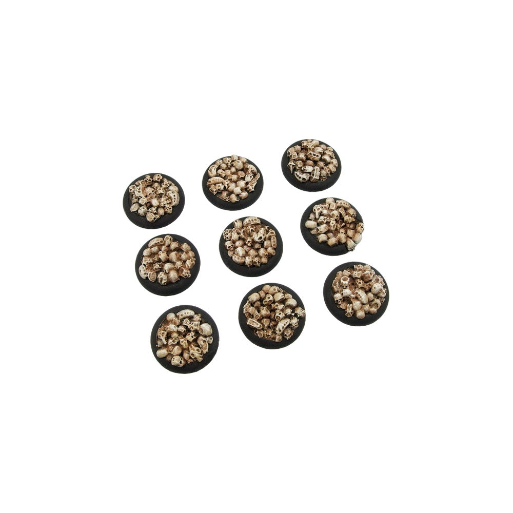 Micro Art Studio - Resin Wide Lip Round Bases - Skulls Bases - Round 30mm - 5 Pieces