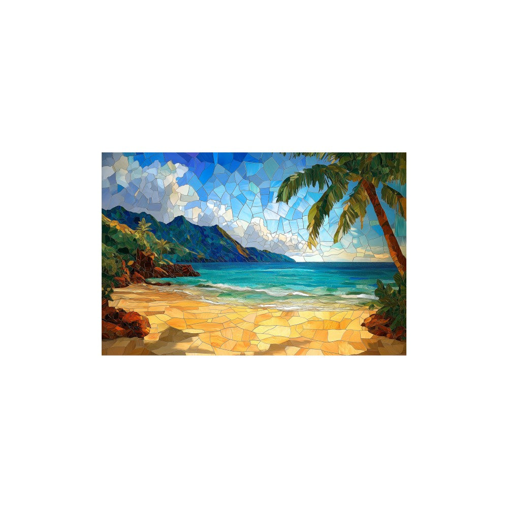 Trippy Puzzles - 300 Piece Stained Glass Wood Jigsaw Pieces of Paradise