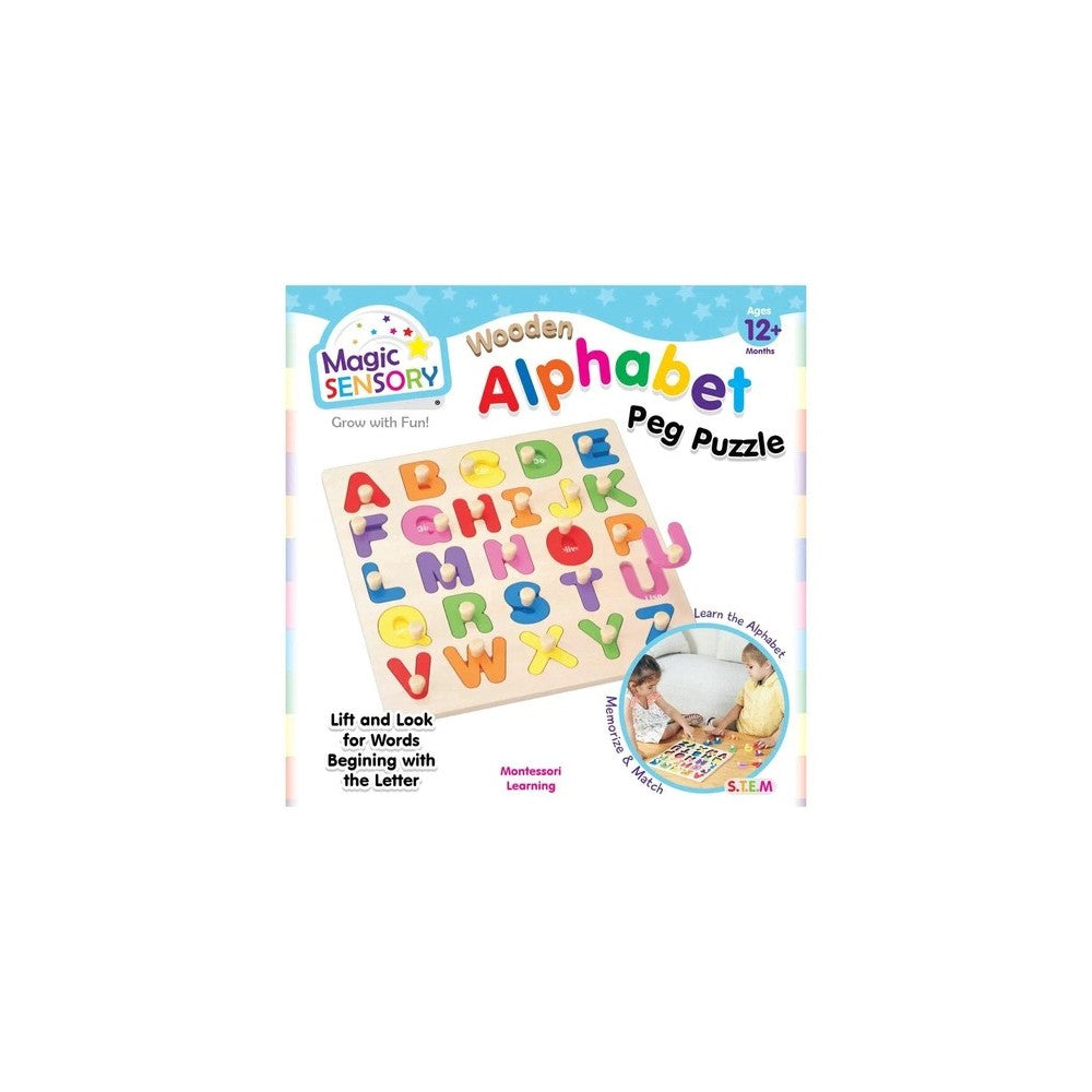 BMS Wooden Alphabet Peg Puzzle