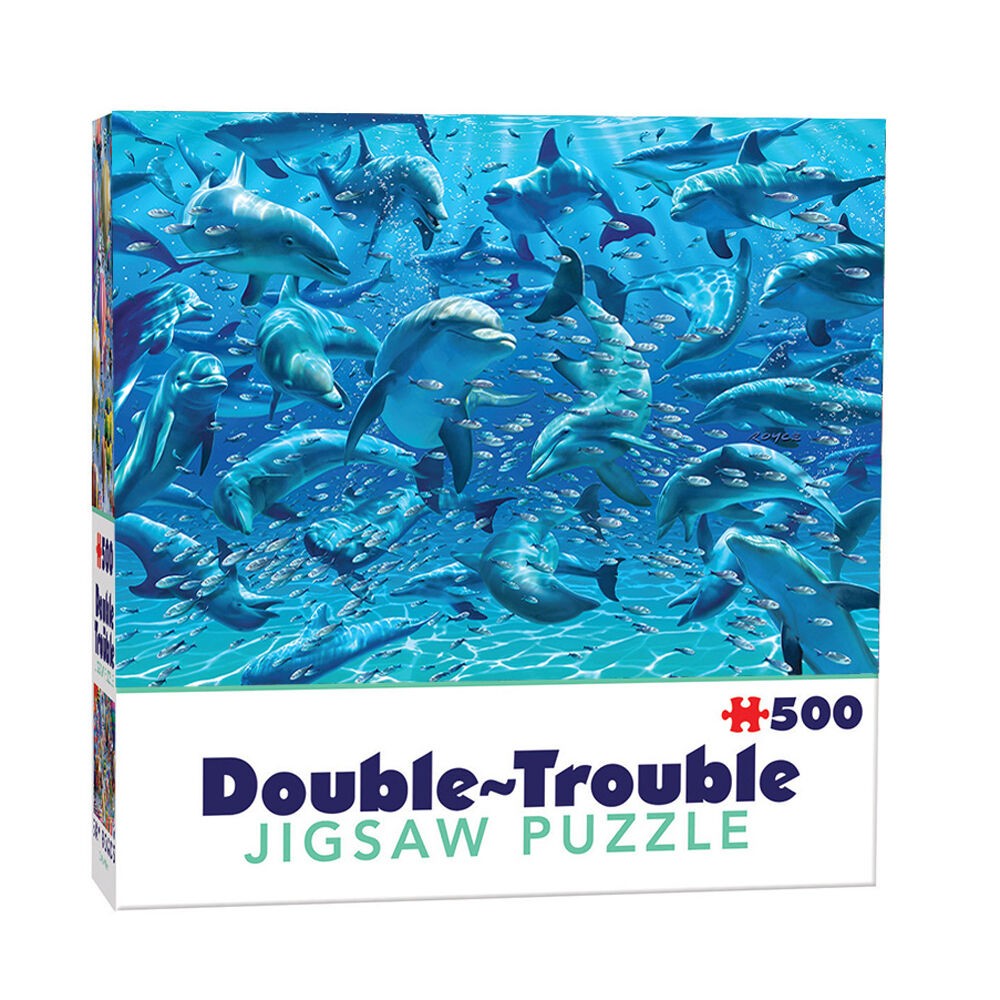 Cheatwell Double-Trouble Dolphins 500 Piece Puzzle