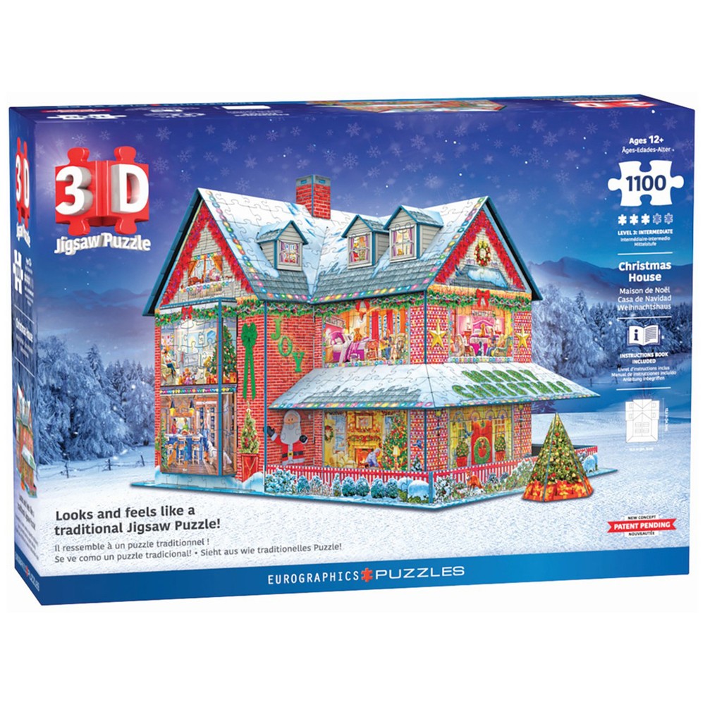 Eurographics - 3D Christmas House 1100 Piece Puzzle