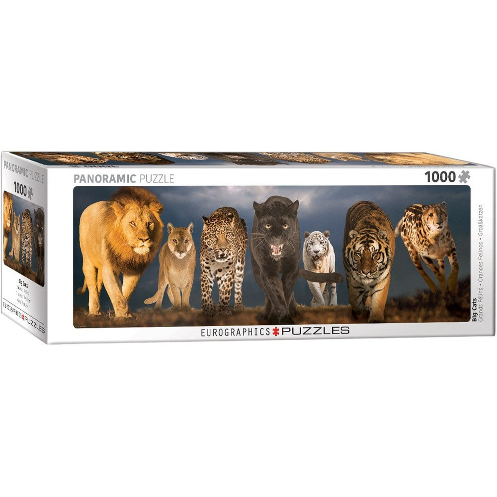 Eurographics - Big Cats Panoramic 1000 Piece Puzzle