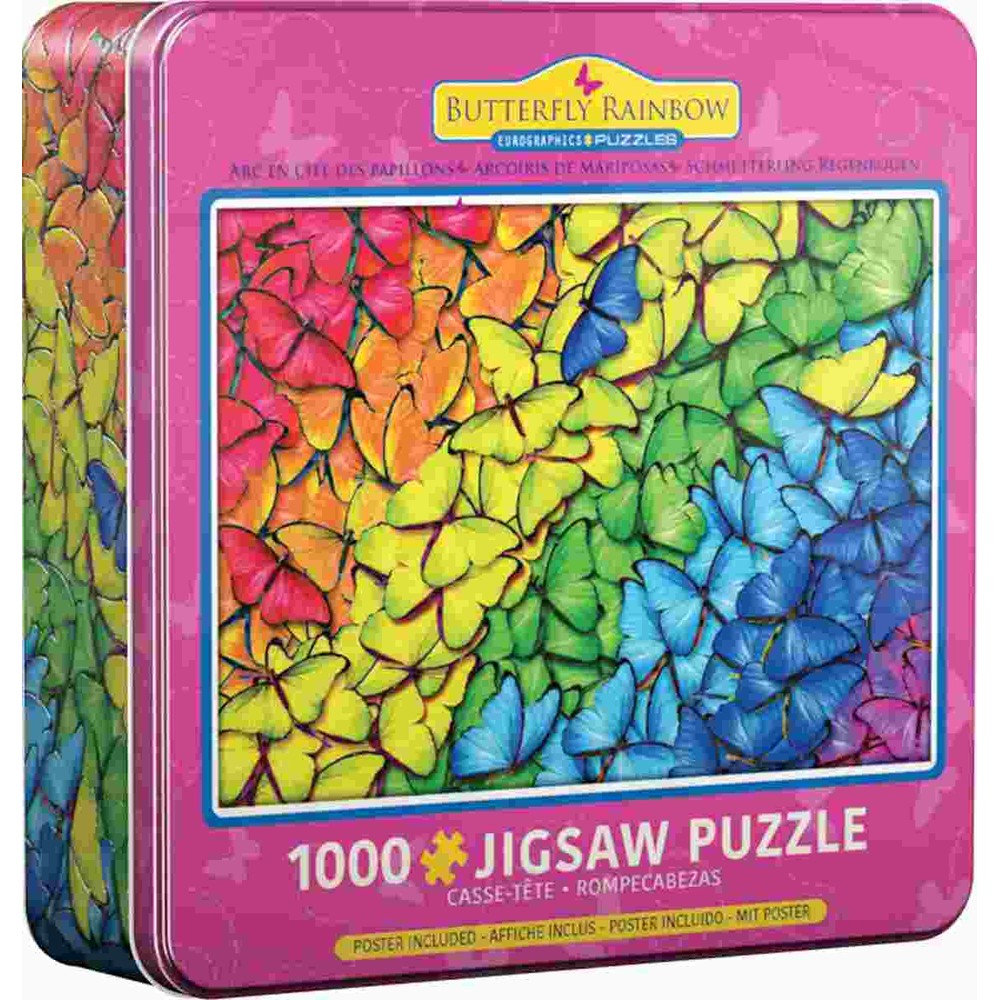 Eurographics - Butterfly Rainbow 1000 Piece Puzzle Tin