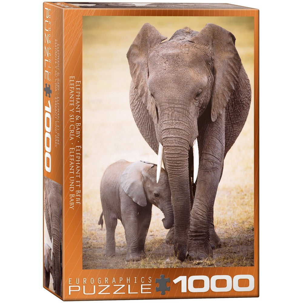 Elephant & Baby 1000 Piece Puzzle