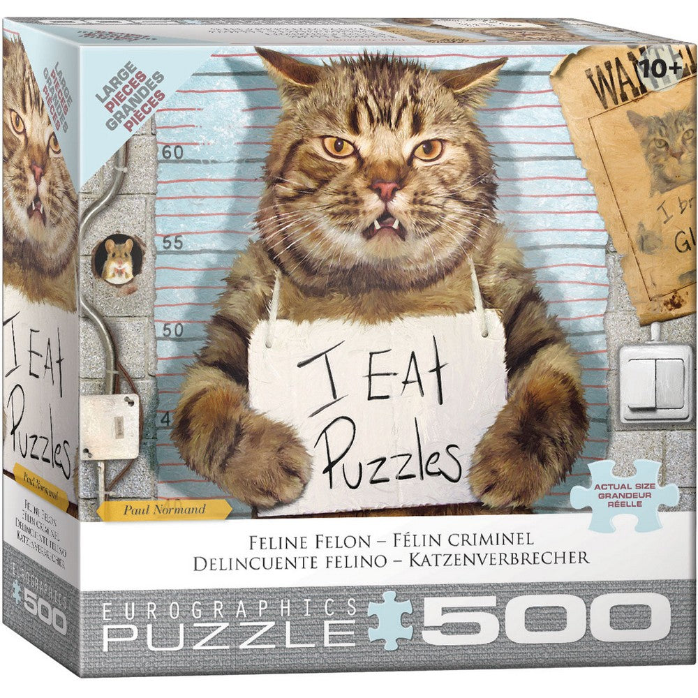 Eurographics - Feline Felon 500 Piece Puzzle