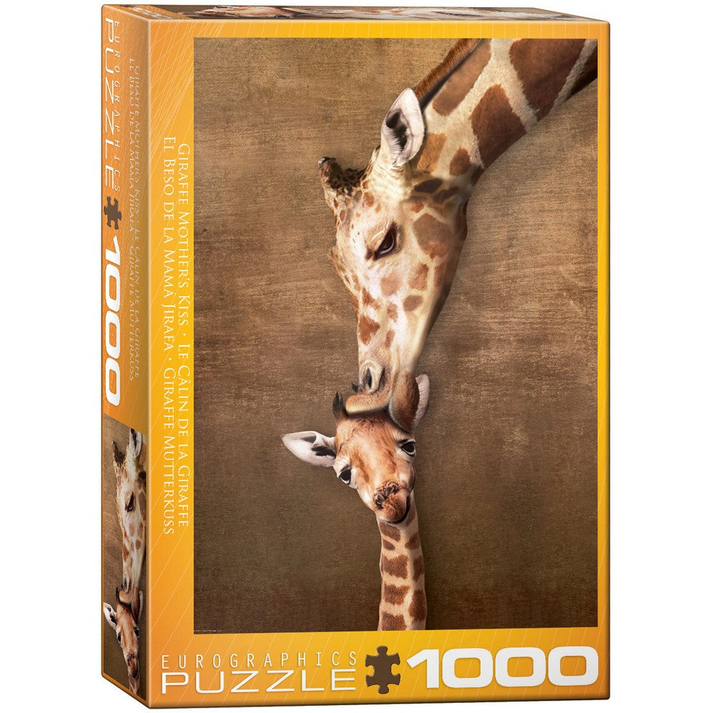 Giraffe Mother's Kiss 1000 Piece Puzzle