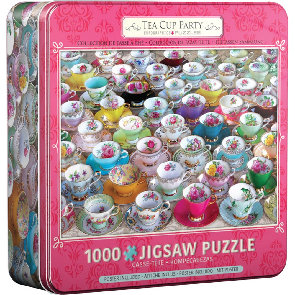Eurographics - Teacup Party 1000 Piece Puzzle Tin