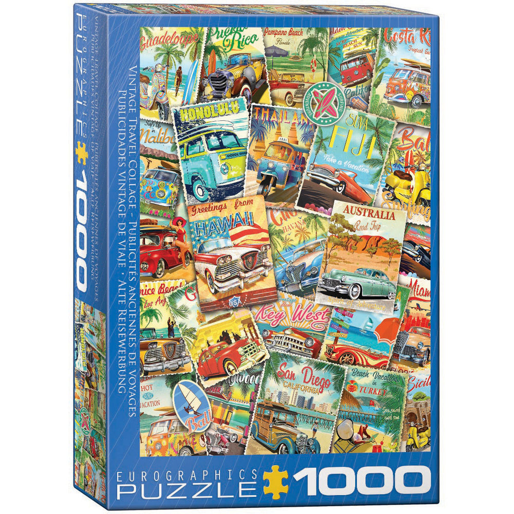 Eurographics - Vintage Travel Collage 1000 Piece Puzzle
