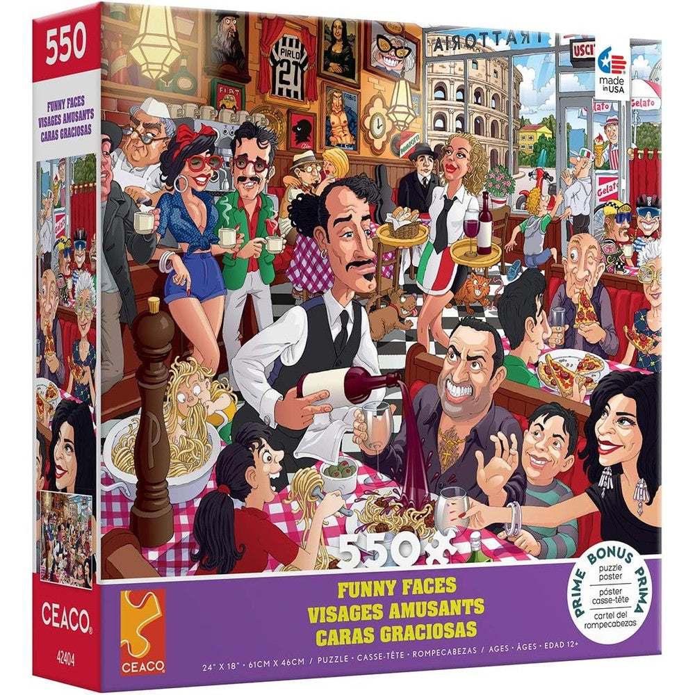 Ceaco - Funny Faces Italy 550 Piece Puzzle
