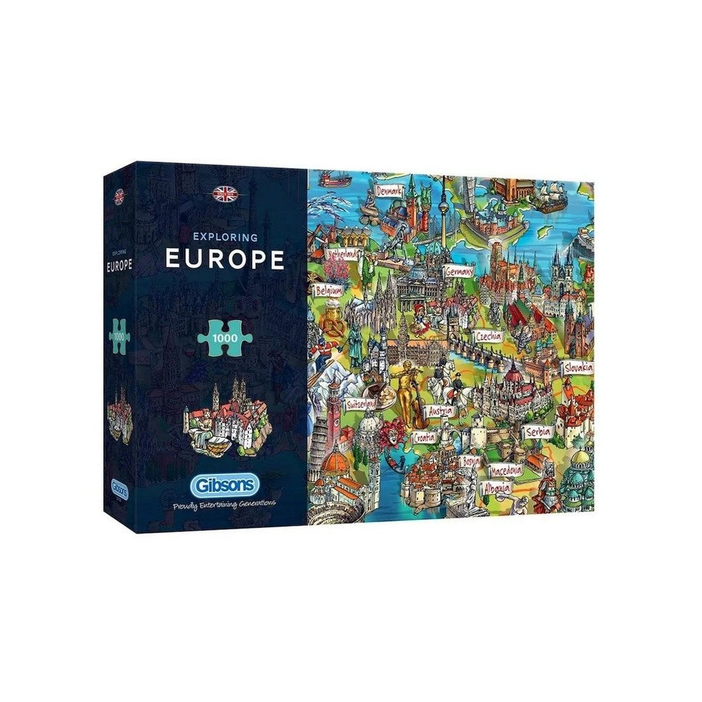 Gibsons - Exploring Europe 1000 Piece Puzzle