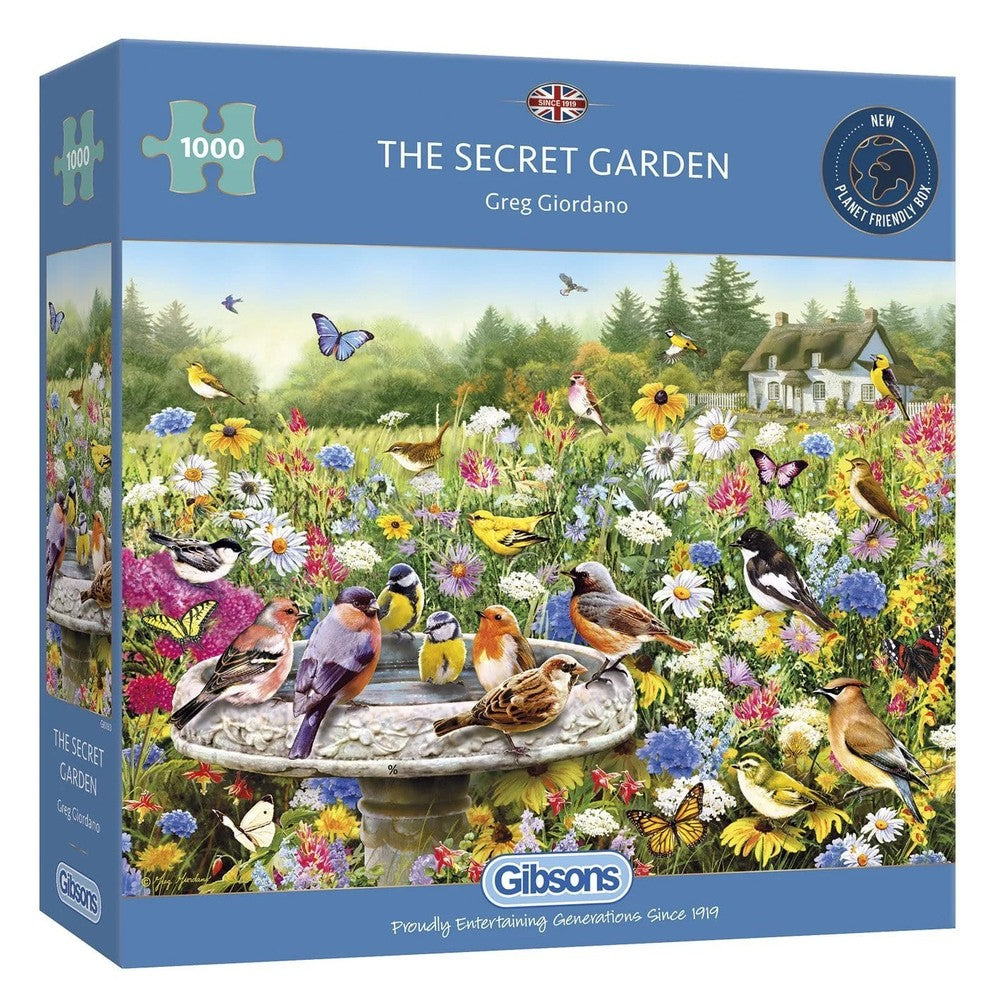 Gibsons - Secret Garden 1000 Piece Puzzle Blue Box