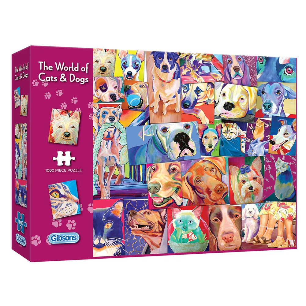 Gibsons - World Of Cats & Dogs 1000 Piece Puzzle