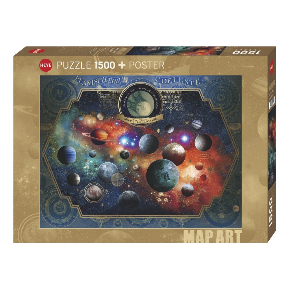 Heye - Map Art -  Space World 1500 Piece Puzzle