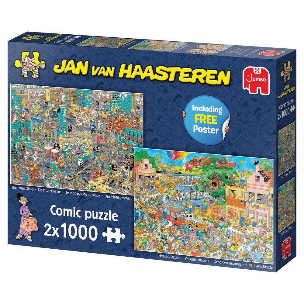 Jumbo Jan van Haasteren - Musicshop/Holiday 2 x 1000 Piece Puzzle