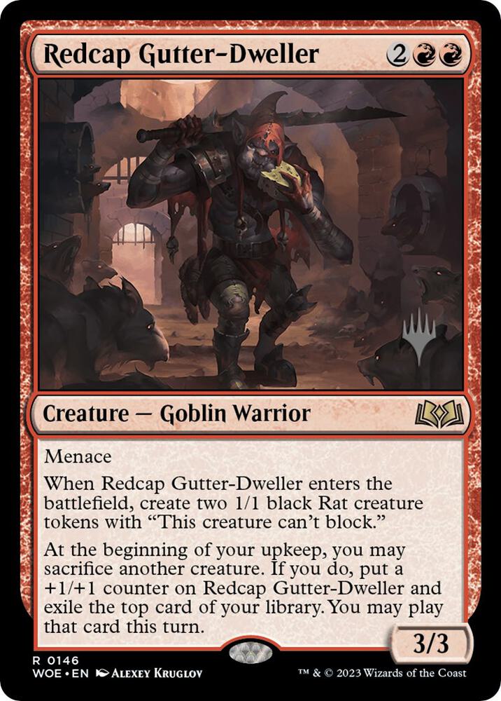 Redcap Gutter Dweller 146p/200 (Promo Pack: Wilds of Eldraine)  - Foil