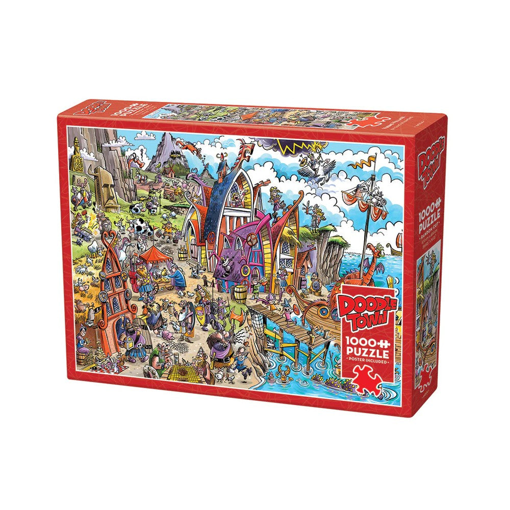Cobble Hill - Doodletown Viking Village 1000 Piece Puzzle