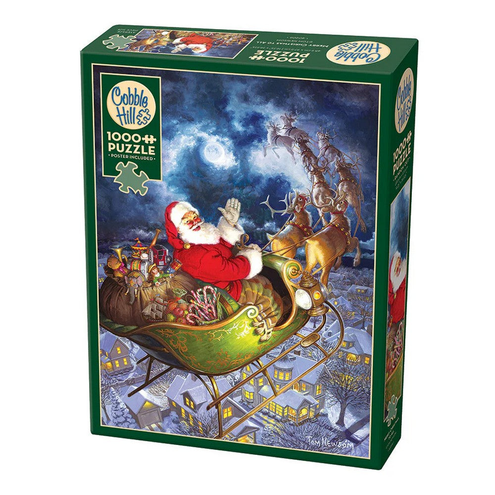 Cobble Hill - Merry Christmas To All 1000 Piece Puzzle