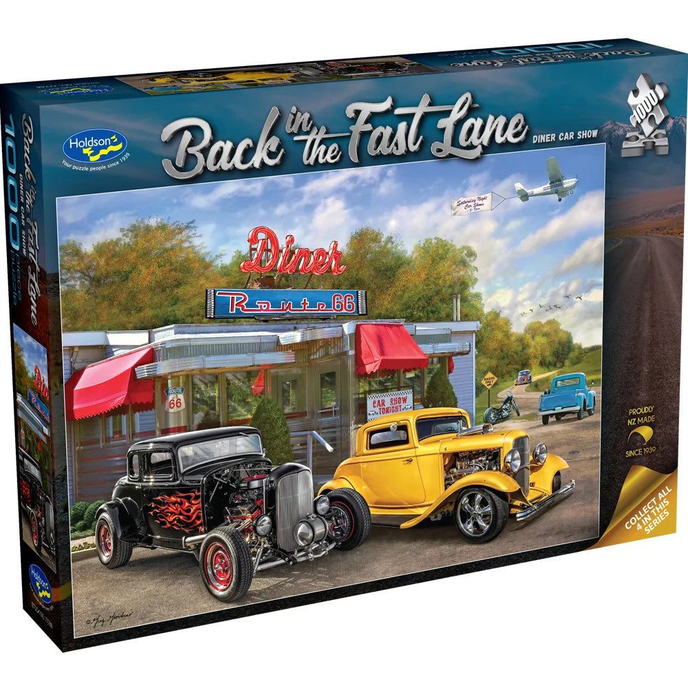 Holdson  Back In Fast Lane Diner Show 1000 Piece Puzzle