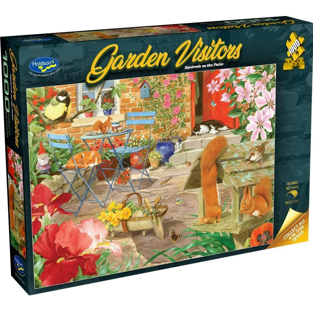 Garden Visitors Squirrels 1000 Piece Puzzle
