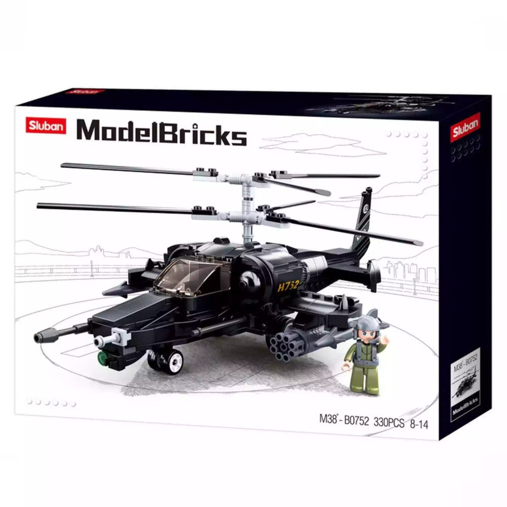 Army Blackshark Helicopter;330Pieces