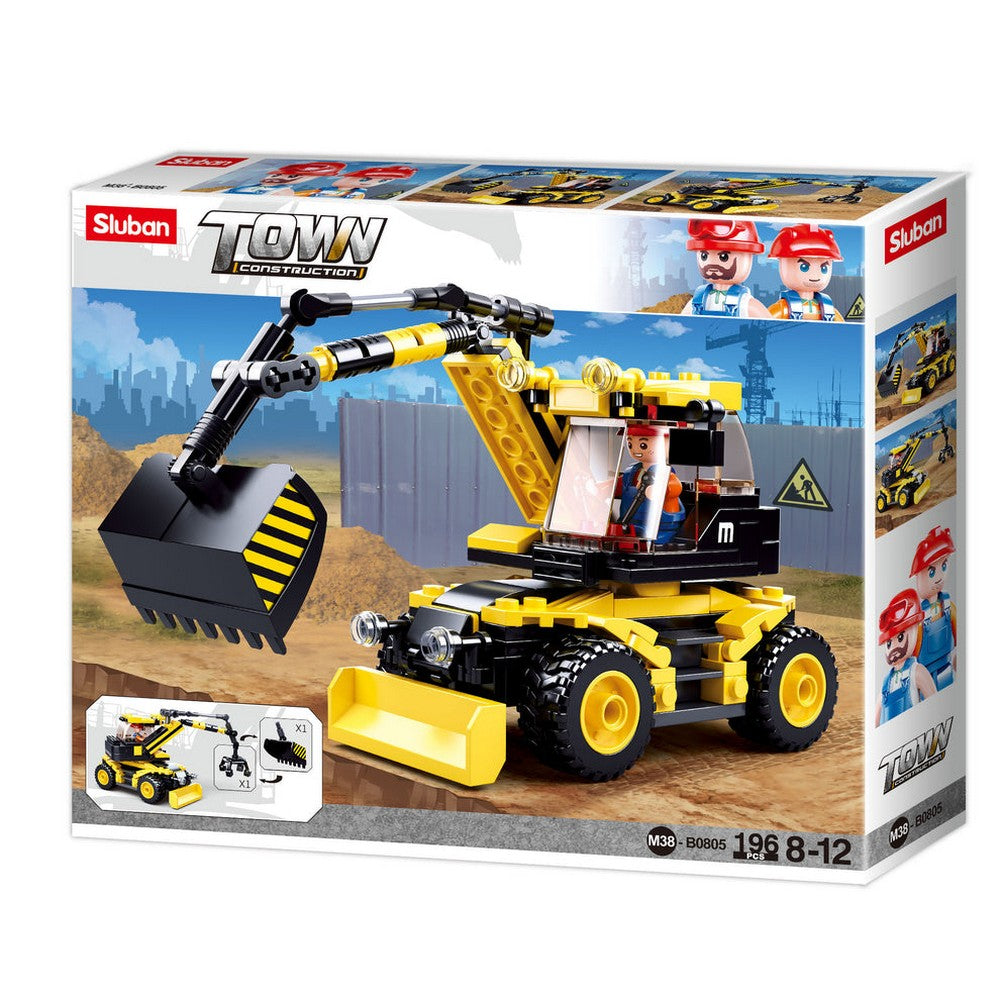 Town Excavator 196 Pieces