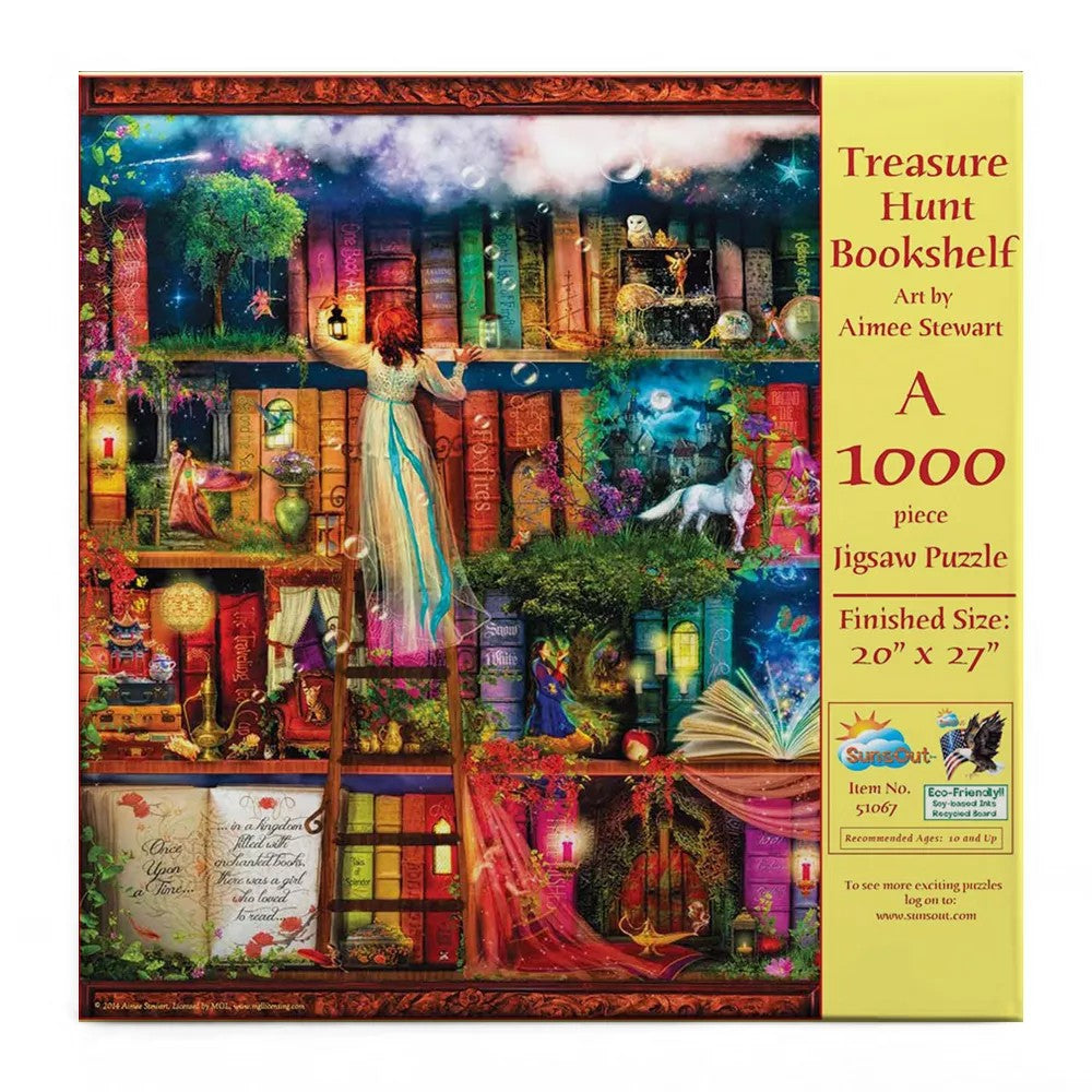 Sunsout - Treasure Hunt Bookshelf 1000 Piece Puzzle
