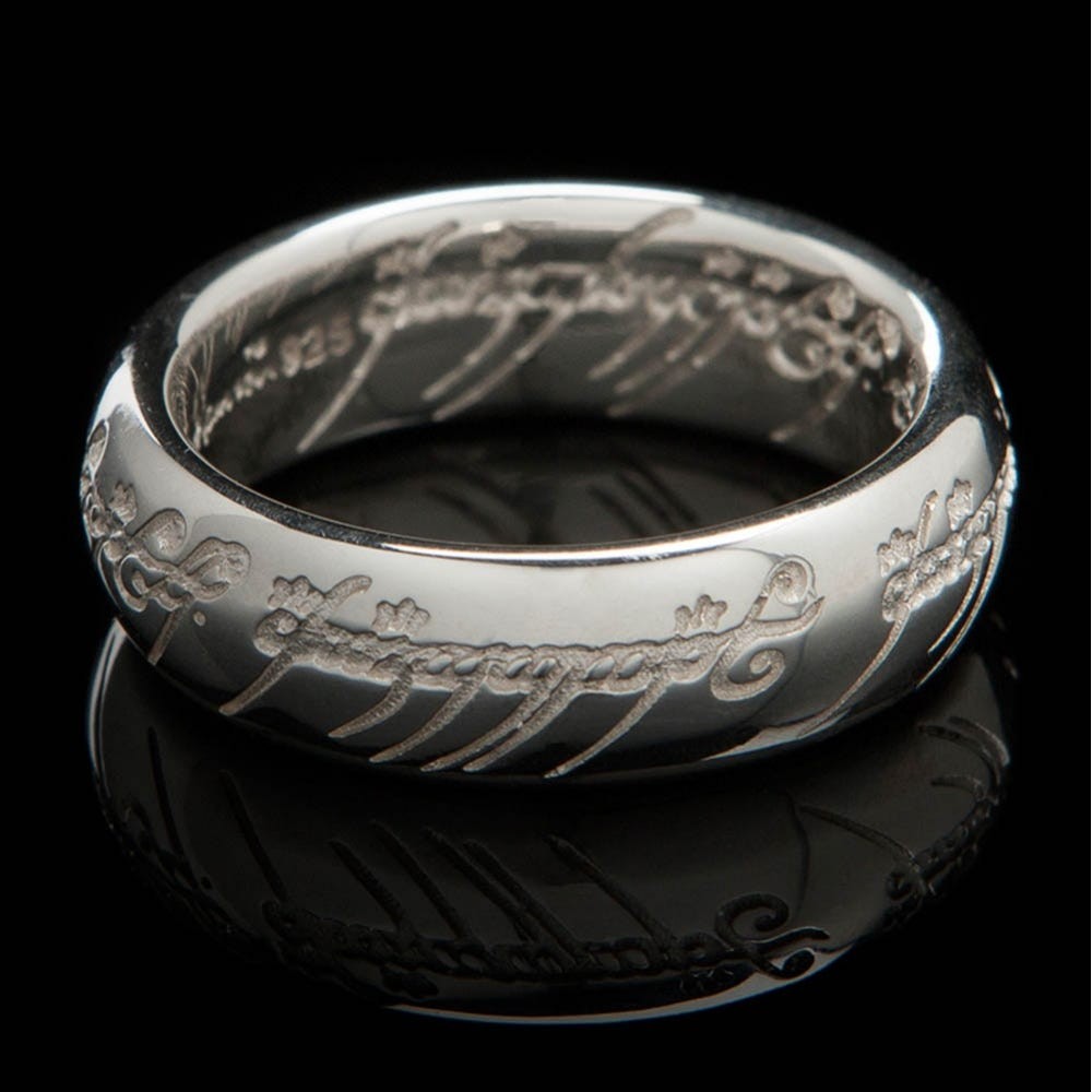 WETA - The Lord of the Rings Trilogy - The One Ring (with runes) - Sterling Silver Size 11