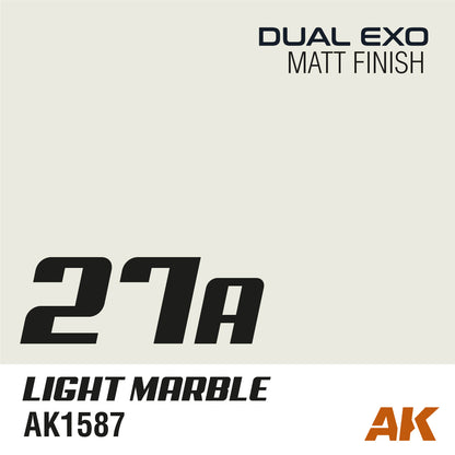 Light Marble (AK1587) color swatch with a Dual Exo Matt Finish, code 27A
