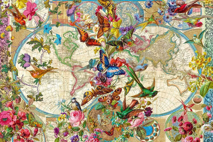 Ravensburger - Flora & Fauna World Map 3000 Piece Jigsaw - Good Games