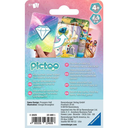 Ravensburger - Pictoo Card Game Fantasy Game packaging box back view