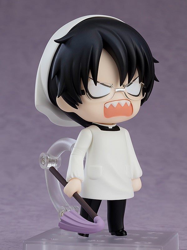 Rear view of Nendoroid Kimihiro Watanuki showing uniform and hairstyle