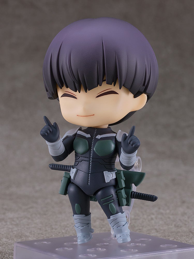 Nendoroid Soshiro Hoshina in a battle pose with slashing effect part