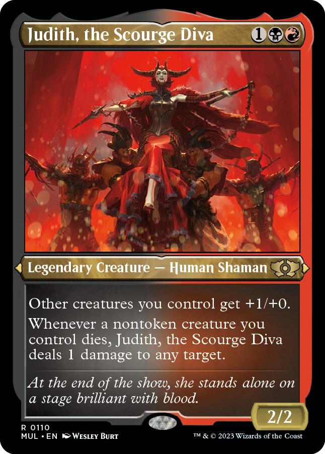 Judith, the Scourge Diva 110/65 (March of the Machine: Multiverse Legends)  - Etched Foil