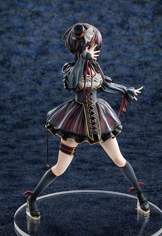 Side profile of Megumin with dynamic pose and expressive face Megumin Gothic Lolita Dress Version