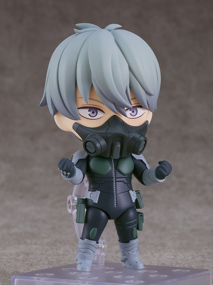Nendoroid Kaiju No 8 Reno Ichikawa action figure in black and green suit and mask
