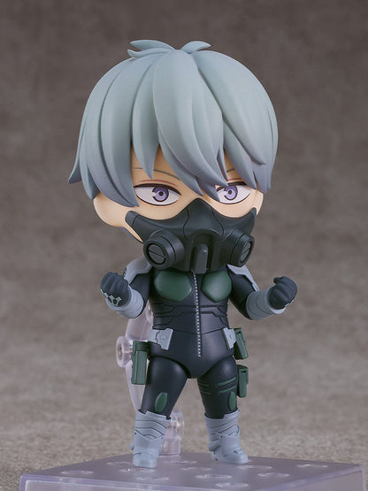 Nendoroid Kaiju No 8 Reno Ichikawa action figure in black and green suit and mask
