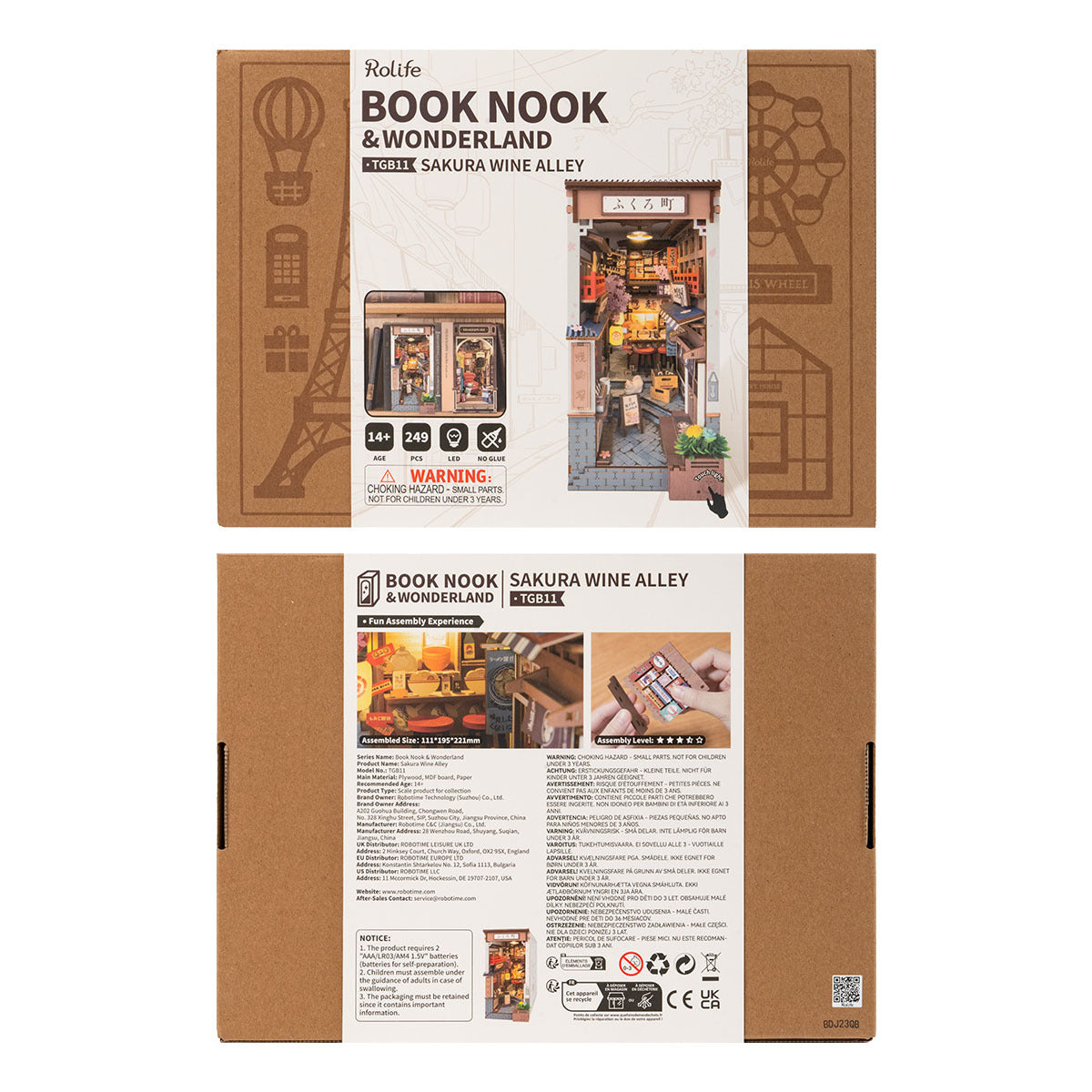 DIY Mini Book Nook Sakura Wine Alley - Good Games