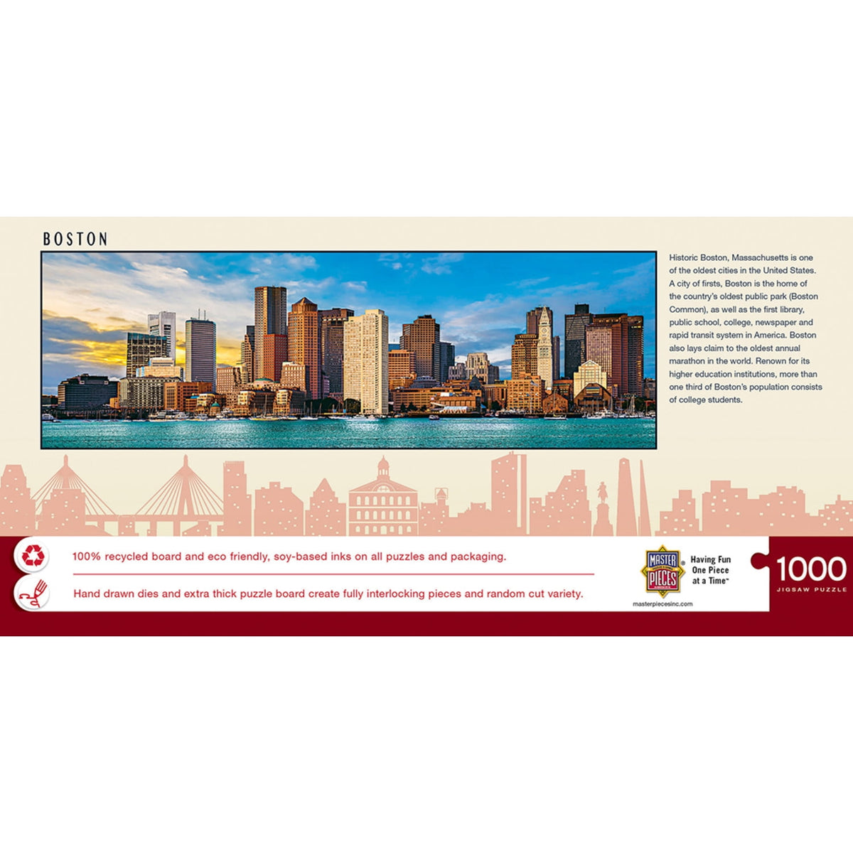 Back of the puzzle box with product information and featured image