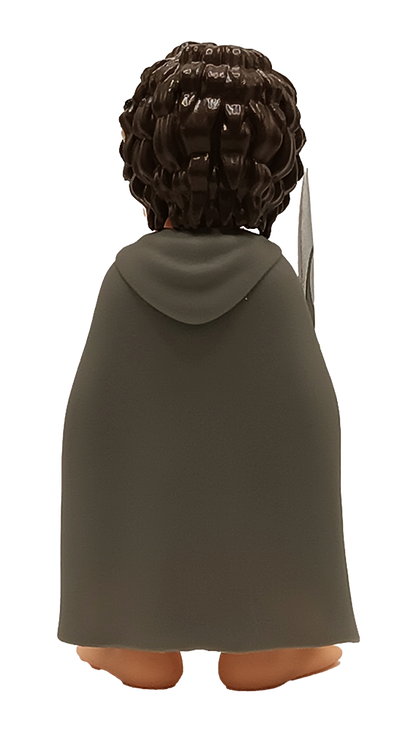 Back view showing cape and hair details of Frodo Minix