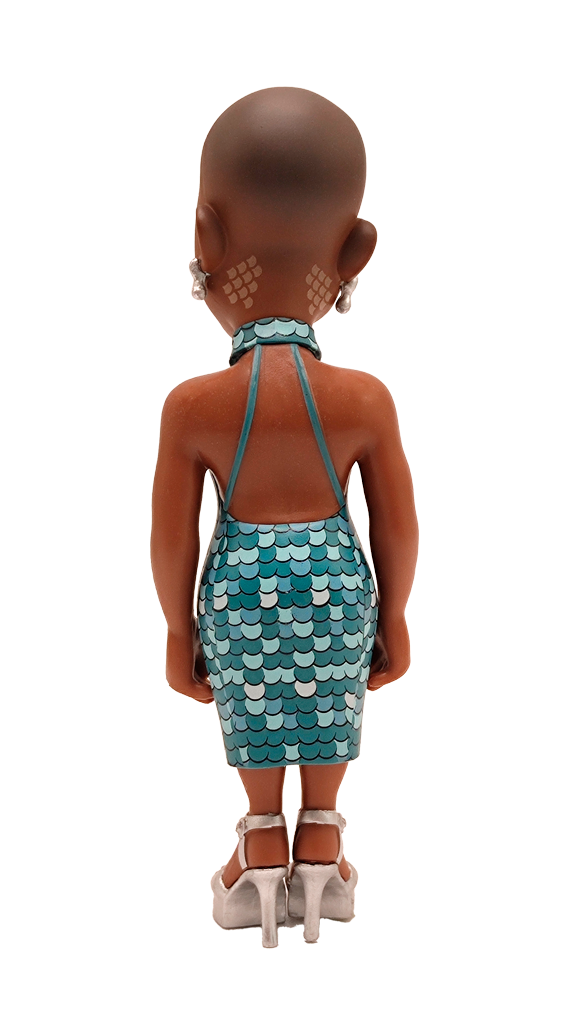 Angled view emphasizing Bianca Sinclair’s expression and stance