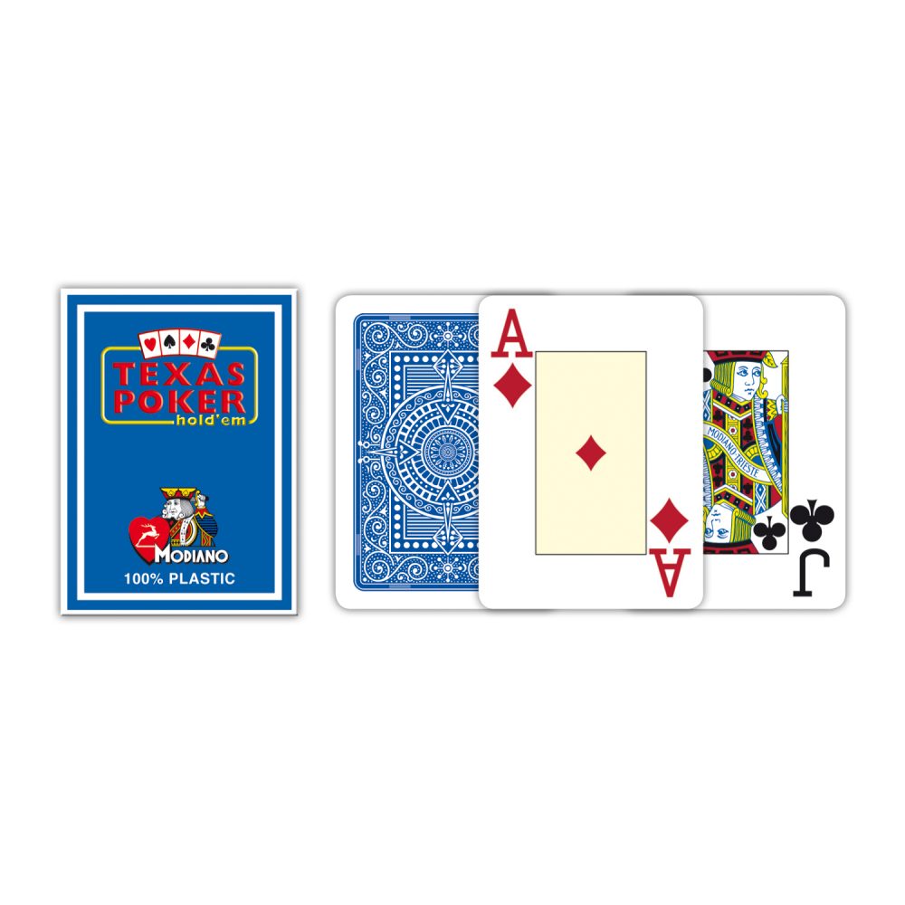 Texas Poker 100% Plastic Jumbo (Blue) - Good Games