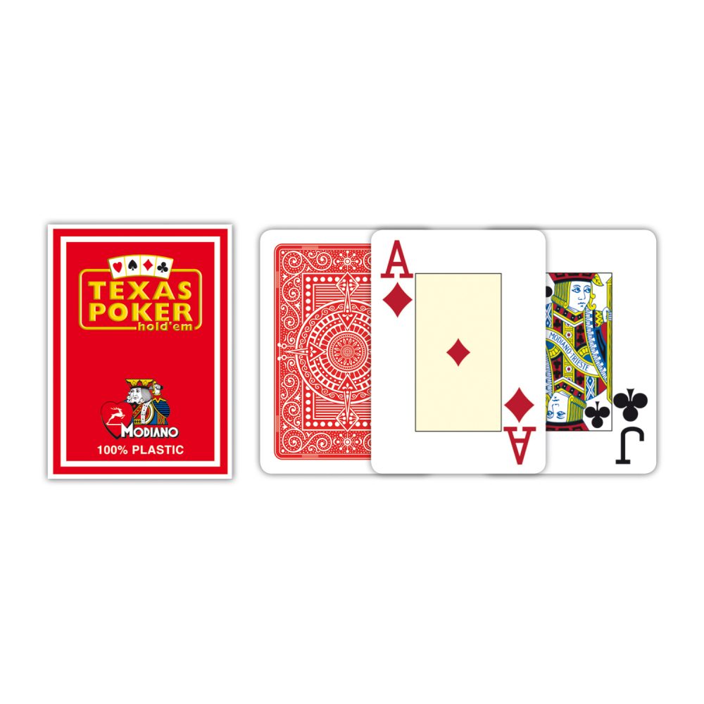 Texas Poker 100% Plastic Jumbo (red) - Good Games