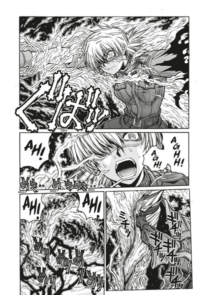 A distressed woman screams as dark, veiny tendrils violently erupt from her body, enveloping her in a monstrous transformation