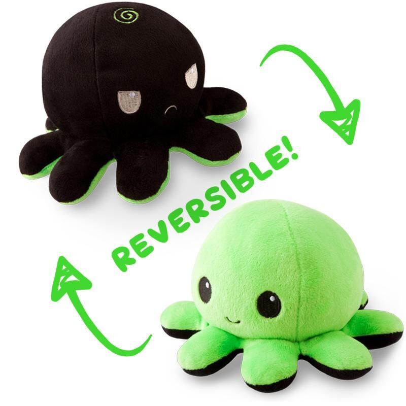 Reversible Octopus Plushie Black And Green