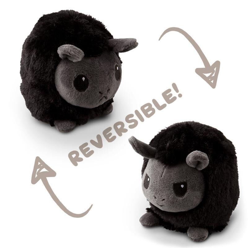 Reversible Llama Plushie Black And Gray - Good Games